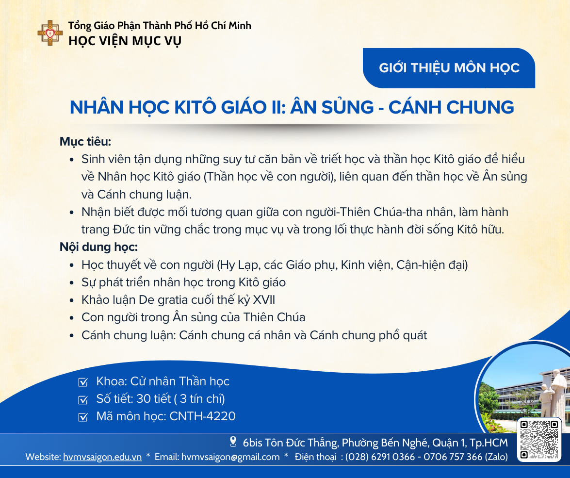 Nhân học Kitô giáo 2: Ân sùng và Cánh chung